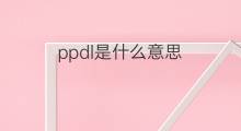 ppdl是什么意思 ppdl的中文翻译、读音、例句