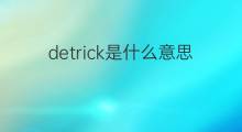 detrick是什么意思 detrick的中文翻译、读音、例句