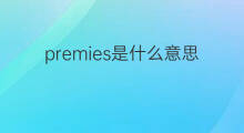 premies是什么意思 premies的中文翻译、读音、例句
