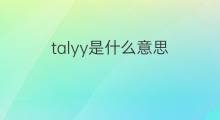 talyy是什么意思 talyy的中文翻译、读音、例句