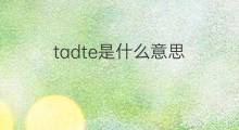 tadte是什么意思 tadte的中文翻译、读音、例句