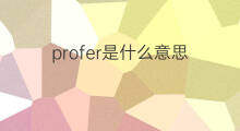 profer是什么意思 profer的中文翻译、读音、例句