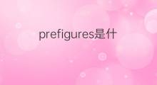 prefigures是什么意思 prefigures的中文翻译、读音、例句