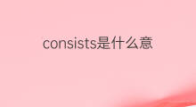 consists是什么意思 consists的中文翻译、读音、例句