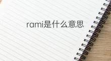 rami是什么意思 rami的中文翻译、读音、例句