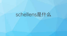 schellens是什么意思 schellens的中文翻译、读音、例句