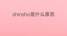 shinsho是什么意思 shinsho的中文翻译、读音、例句