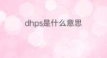dhps是什么意思 dhps的中文翻译、读音、例句
