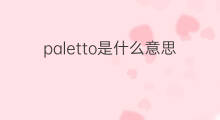 paletto是什么意思 paletto的中文翻译、读音、例句