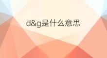 d&g是什么意思 d&g的中文翻译、读音、例句