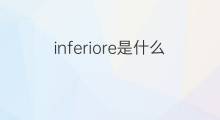 inferiore是什么意思 inferiore的中文翻译、读音、例句