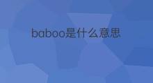 baboo是什么意思 baboo的中文翻译、读音、例句