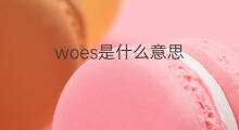 woes是什么意思 woes的中文翻译、读音、例句