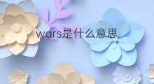 wars是什么意思 wars的中文翻译、读音、例句