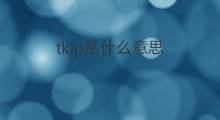 tkip是什么意思 tkip的中文翻译、读音、例句