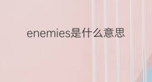 enemies是什么意思 enemies的中文翻译、读音、例句