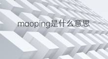 maoping是什么意思 maoping的中文翻译、读音、例句