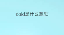 caid是什么意思 caid的中文翻译、读音、例句