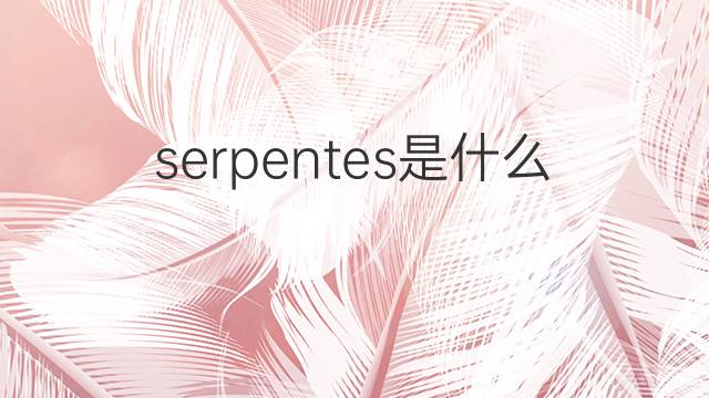 serpentes是什么意思 serpentes的中文翻译、读音、例句