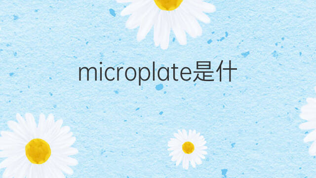 microplate是什么意思 microplate的中文翻译、读音、例句