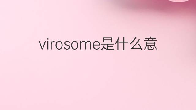 virosome是什么意思 virosome的中文翻译、读音、例句