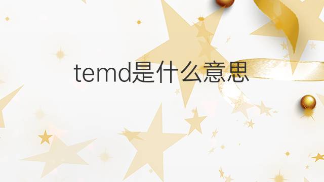 temd是什么意思 temd的中文翻译、读音、例句