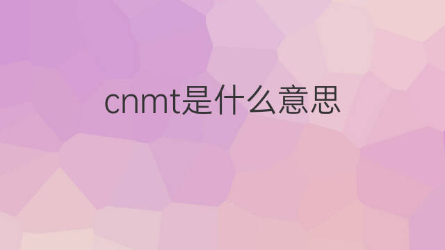 cnmt是什么意思 cnmt的中文翻译、读音、例句