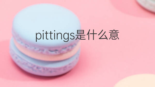 pittings是什么意思 pittings的中文翻译、读音、例句