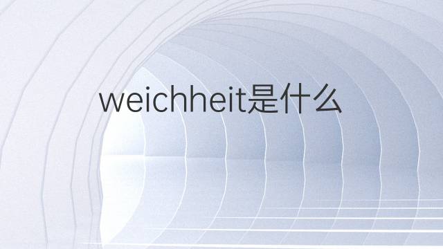 weichheit是什么意思 weichheit的中文翻译、读音、例句
