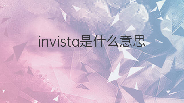 invista是什么意思 invista的中文翻译、读音、例句