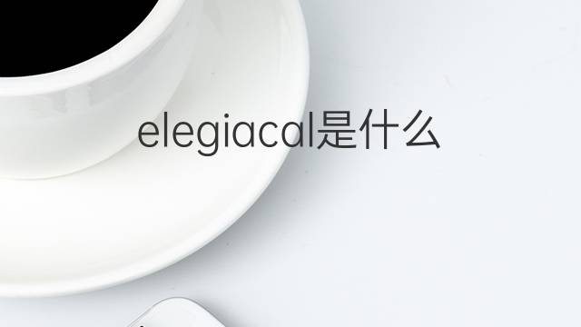 elegiacal是什么意思 elegiacal的中文翻译、读音、例句