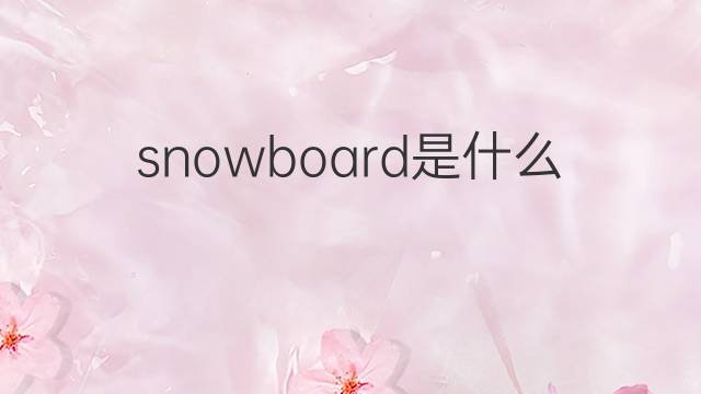 snowboard是什么意思 snowboard的中文翻译、读音、例句