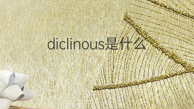 diclinous是什么意思 diclinous的中文翻译、读音、例句