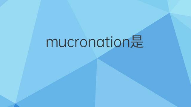 mucronation是什么意思 mucronation的中文翻译、读音、例句