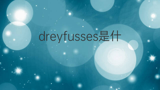 dreyfusses是什么意思 dreyfusses的中文翻译、读音、例句