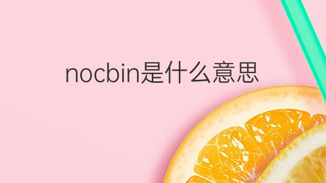 nocbin是什么意思 nocbin的中文翻译、读音、例句