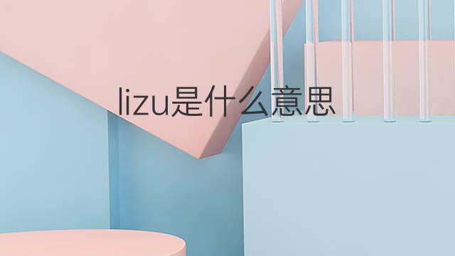 lizu是什么意思 lizu的中文翻译、读音、例句