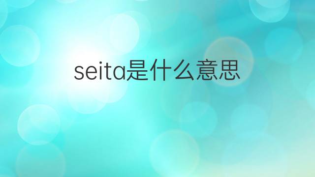 seita是什么意思 seita的中文翻译、读音、例句