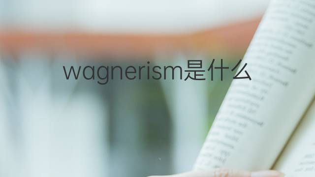 wagnerism是什么意思 wagnerism的中文翻译、读音、例句