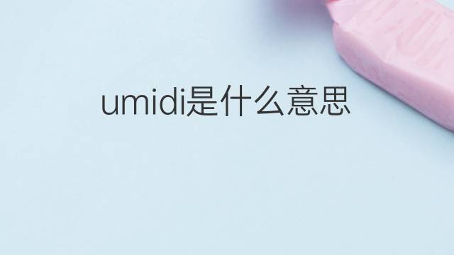 umidi是什么意思 umidi的中文翻译、读音、例句