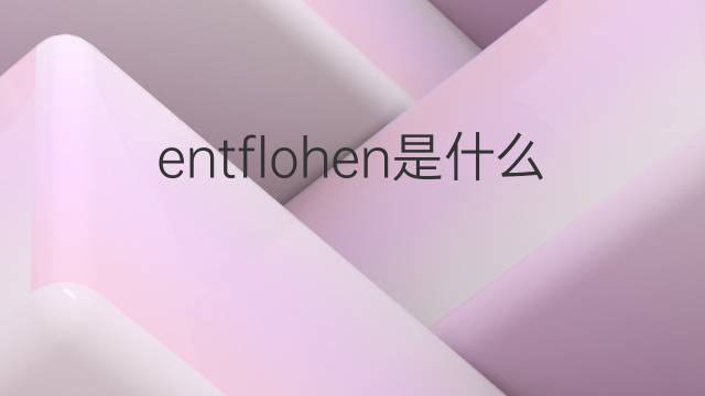 entflohen是什么意思 entflohen的中文翻译、读音、例句