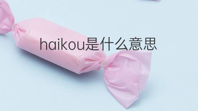 haikou是什么意思 haikou的中文翻译、读音、例句