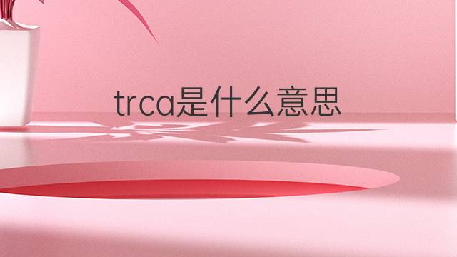 trca是什么意思 trca的中文翻译、读音、例句