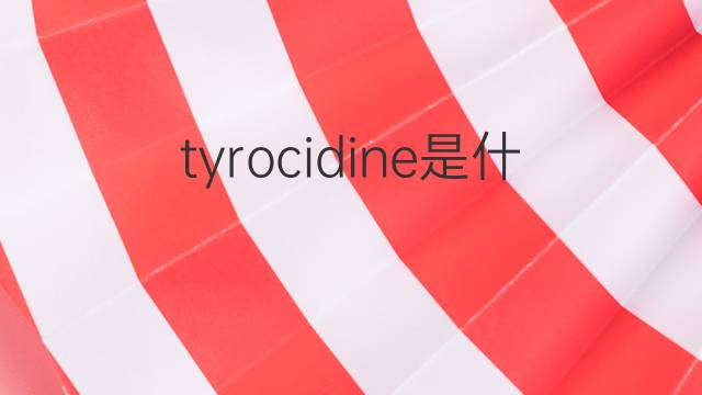 tyrocidine是什么意思 tyrocidine的中文翻译、读音、例句