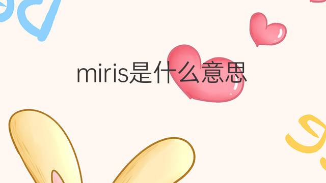 miris是什么意思 miris的中文翻译、读音、例句