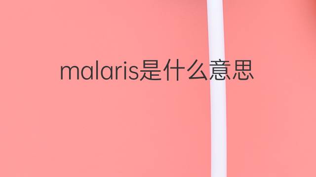 malaris是什么意思 malaris的中文翻译、读音、例句