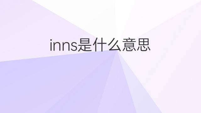 inns是什么意思 inns的中文翻译、读音、例句