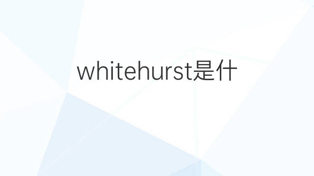 whitehurst是什么意思 whitehurst的中文翻译、读音、例句