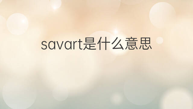 savart是什么意思 savart的中文翻译、读音、例句