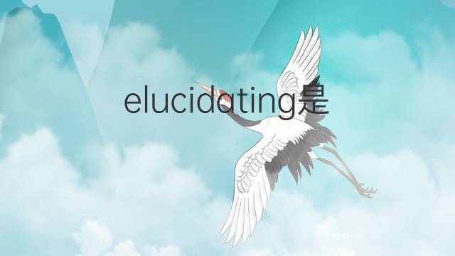 elucidating是什么意思 elucidating的中文翻译、读音、例句